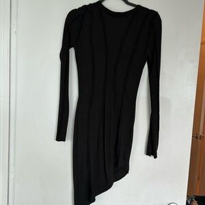 Black long sleeve mini dress